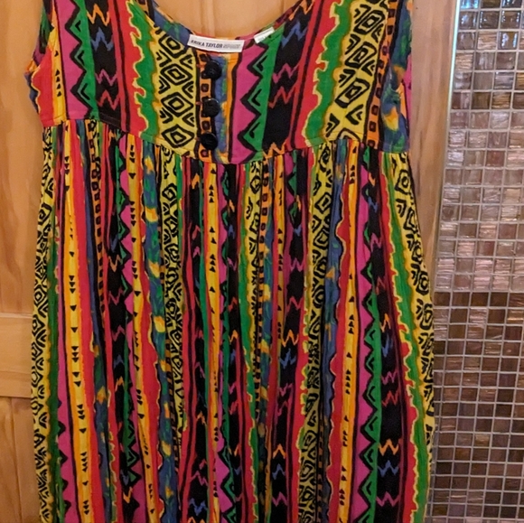 Vintage Pier 1 Imports Midi Sun Dress - Picture 4 of 8